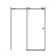 60 In. W X 76 In. Hsliding Frameless Shower Door In Matte Black With Clear Glass