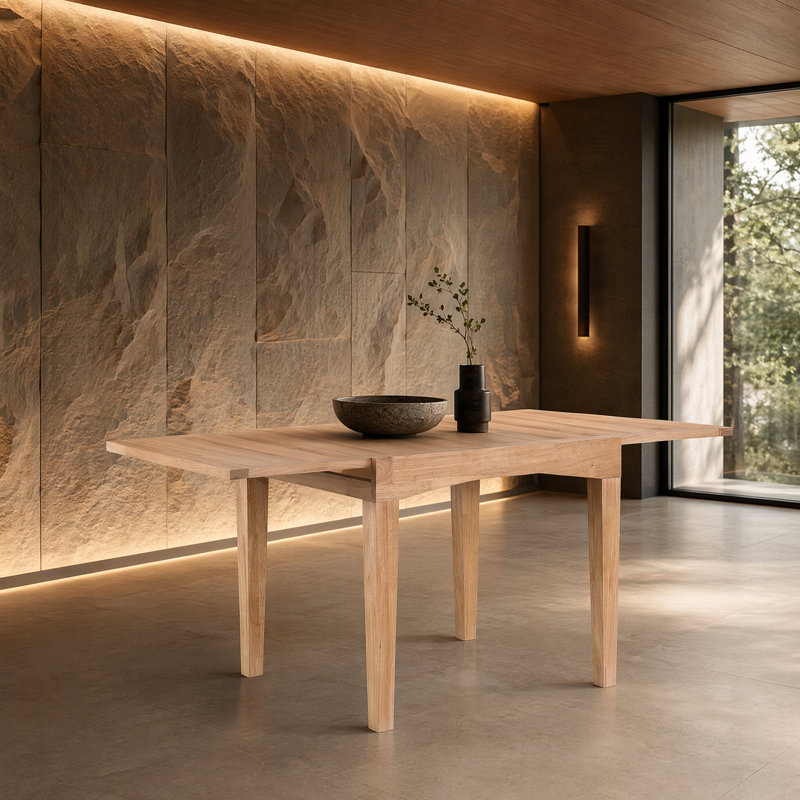 Valencia Wood Extension Dining Table, Oak