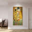 «Famous Artwork The Kiss» par Gustav Klimt, reproduction d'art sur toile-93101859-119402584-122056285