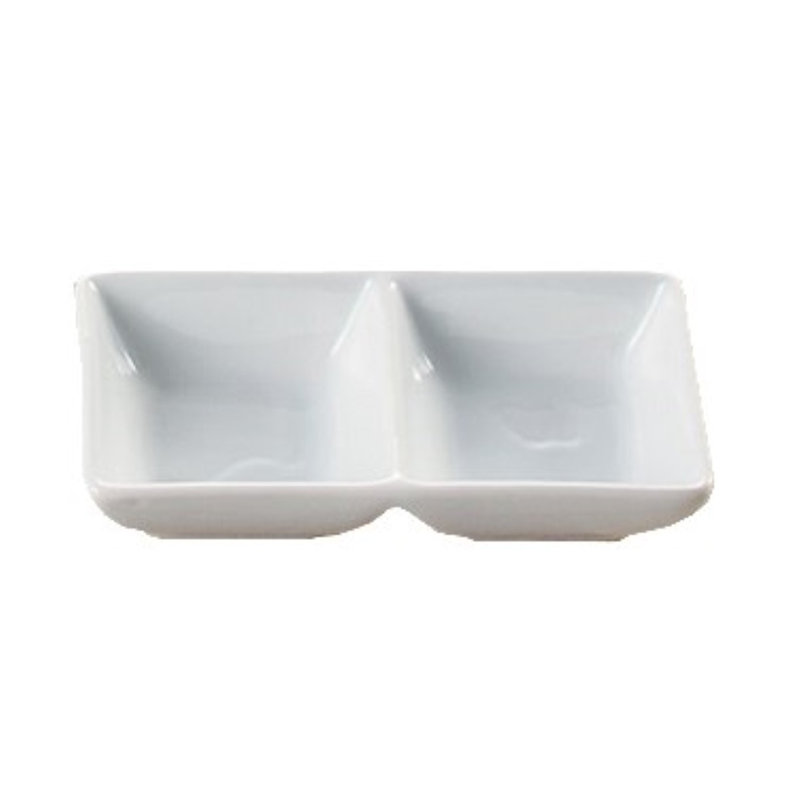 Yanco Mainland Porcelain Condiment Server, 5.5"L x 2.75"W x 1.25" H