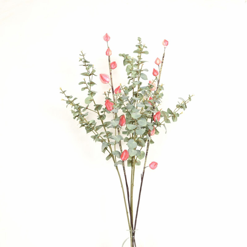 40" Artificial Eucalyptus Buds Branch For Vase Filler, Farmhouse Greenery Foliage Long Stem Floral Bulk Bouquet For Wedding Party Home Office Table Centerpiece Shelf Decorations