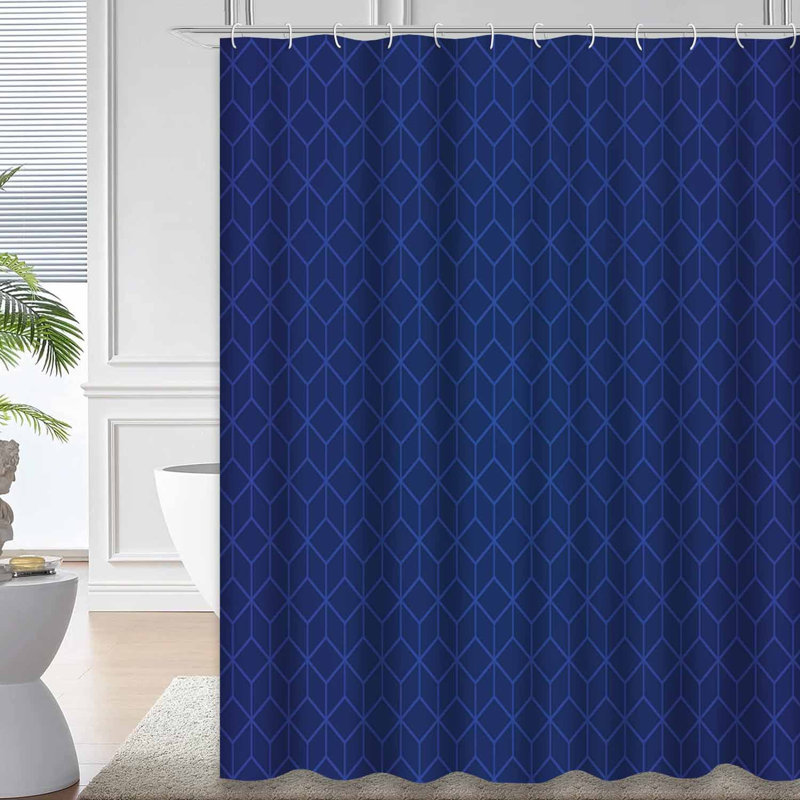 Rideau de douche avec 12 crochets, L 72 po x l 78 po