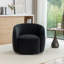 Fauteuil demi-tonneau pivotant en velours Arrun-223861493