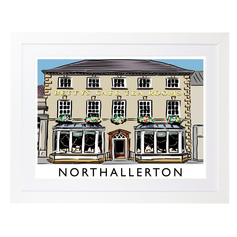 Northallerton by Richard O'Neil - Print, 33.5 cm H x 43.5 cm W x 2.2 cm D, White Wood Frame