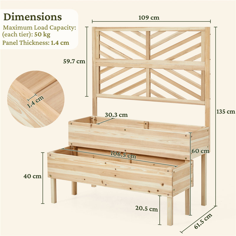 Wood Planter, Wood