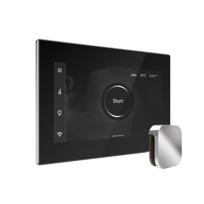 Ensemble de commande de douche à vapeur Xdream Max avec contrôle iSteamX et tête de vapeur, Chrome poli