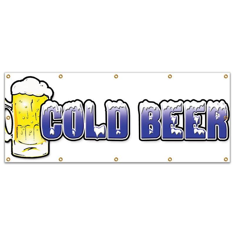 Bannière de bière froide 48 po x 120 po