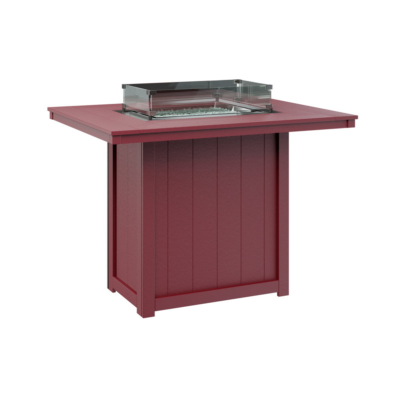 Foyer de table rectangulaire rouge écarlate 54 po Thomas, Rouge écarlate