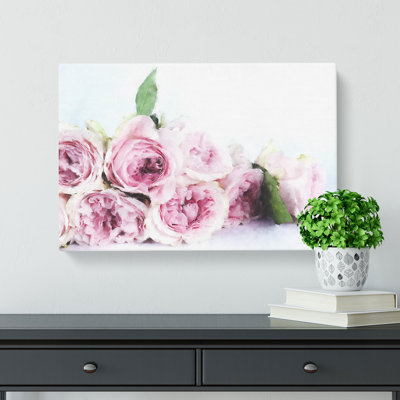 Dusty Pink Roses - Wrapped Canvas Painting
