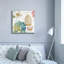 «Rainbow Seeds Floral Birdcage III» par Lisa Audit, art mural sur toile-1901133478