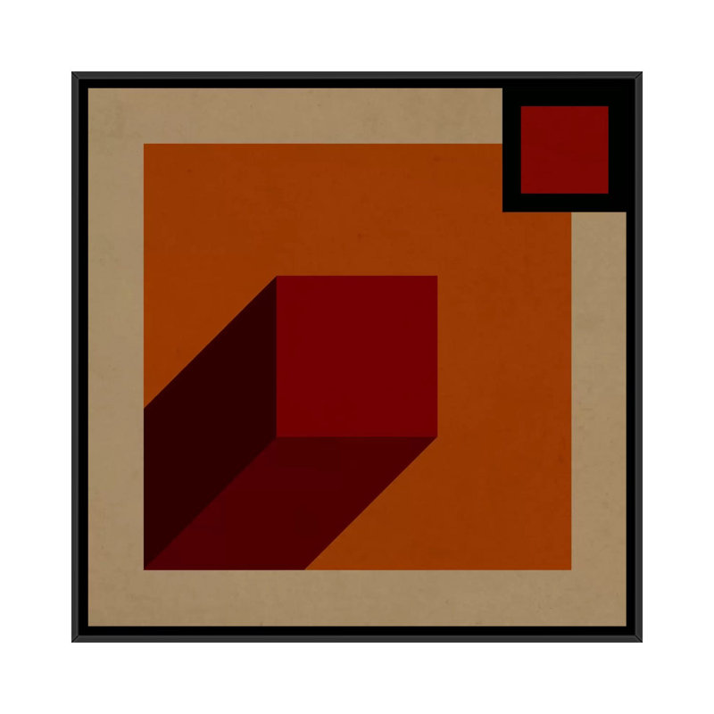 Albree Modern Prism, impression sur toile, H 18 po x l 18 po x P 1,5 po, Toile avec cadre flottant noir, Pas de tapis