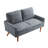 Velvet Loveseat Sofa-1876223592