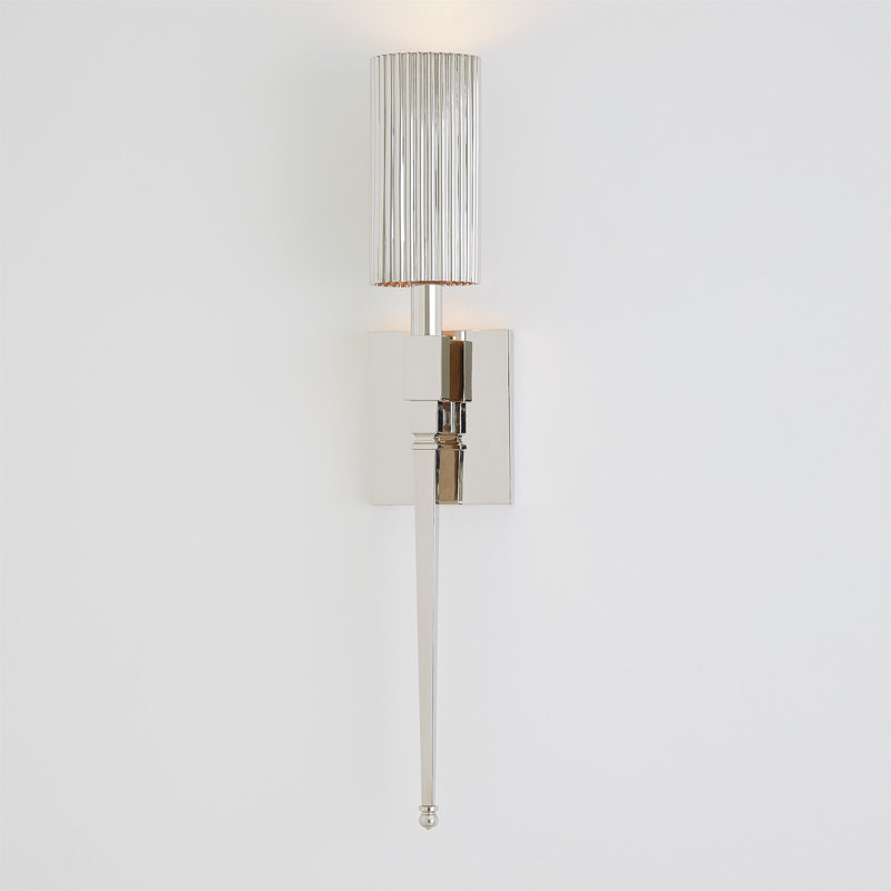 Applique cannelée simple - nickel