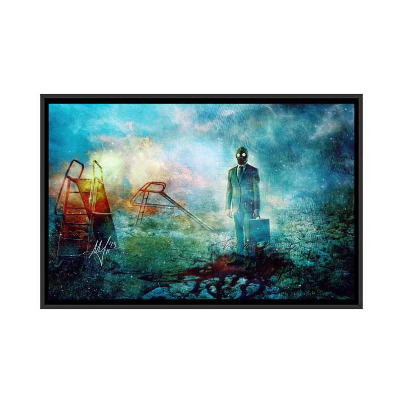 " Grief " by Mario Sanchez Nevado, 18" H x 26" W x 1.5" D, Black Framed Canvas, No Matte