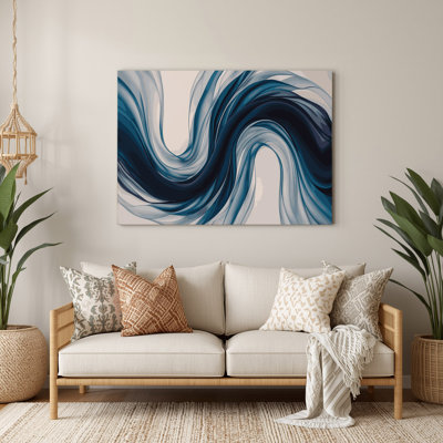 Gradient Abstract 32 Blue Metal Wall Art