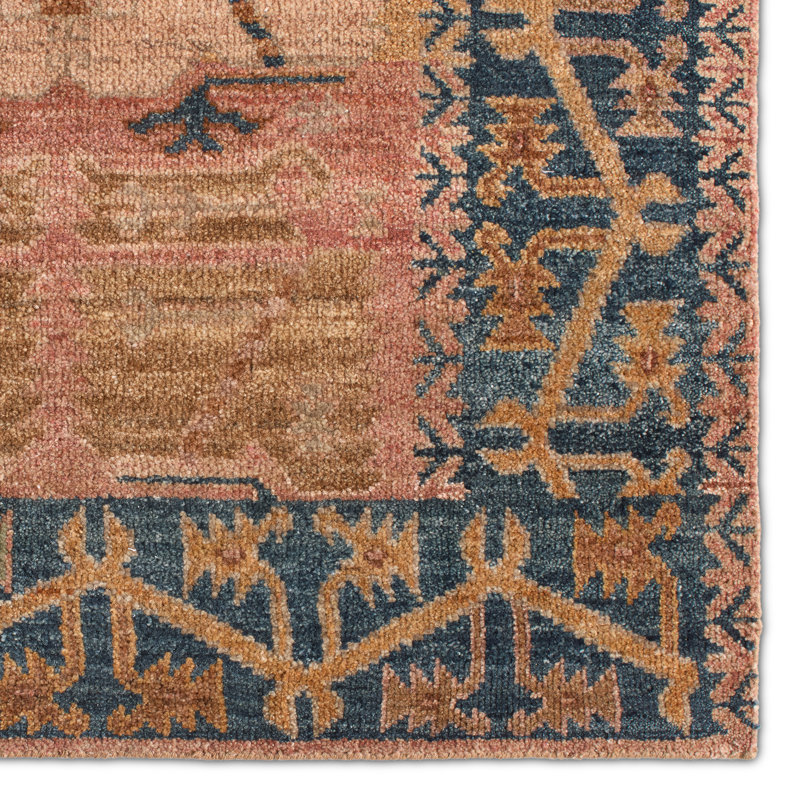 Jaipur Living Leyna GOS01 Handknot Ikat Orange/Red Area Rug (9'X12'), Rectangle 9' x 12'