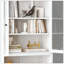 Armoire de cuisine en métal - grand rangement avec 5 tablettes réglables, armoire autoportante pour cuisine / garde-manger / salle de bain