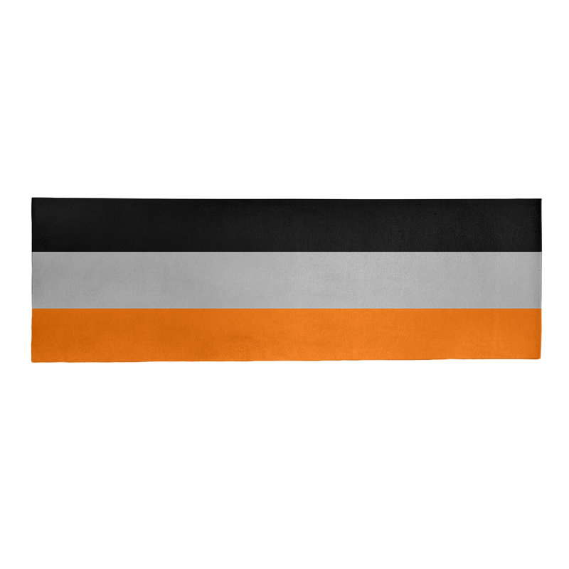 Tapis orange/noir, Tapis de couloir 2 pi 6 po x 8 pi