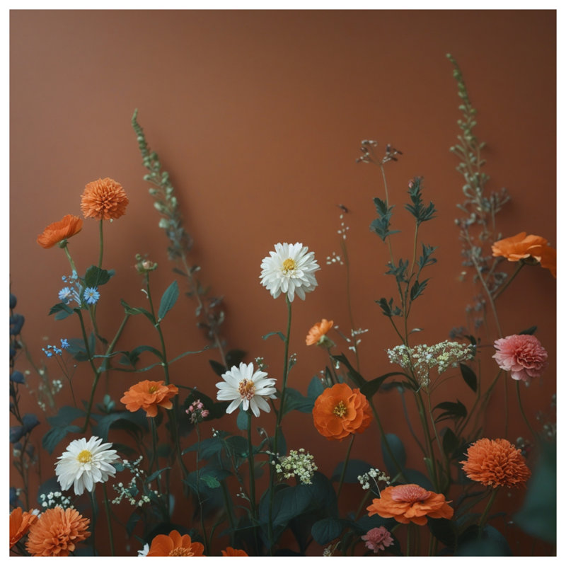 Édredon assorti bouquet de fleurs sauvages, Grand lit
