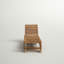 Chaise longue inclinable avec table Hubert
