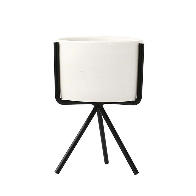 Adrius Pot Planter, 12.5cm H x 8cm W x 8cm D, Black