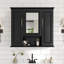 Armoire à pharmacie 36 po, armoire de rangement murale pour salle de bain, armoire murale moderne avec miroir, armoire à miroir avec 3 portes (meuble-lavabo non inclus)-294439843