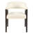 LUMERA Collection Set of 2 Mid-Century Modern Dining Chairs, Upholstered Faux Leather, Solid Wood Frame, Comfortable Kitchen & Dining Room Seating Cream White-100888064