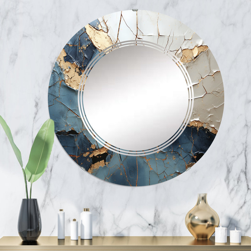 Bonnyview - Miroir mural moderne rond, 32 po x 32 po