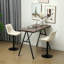 Bar Stools Set of 2 Adjustable Swivel Barstools with Backrest Green-46551380