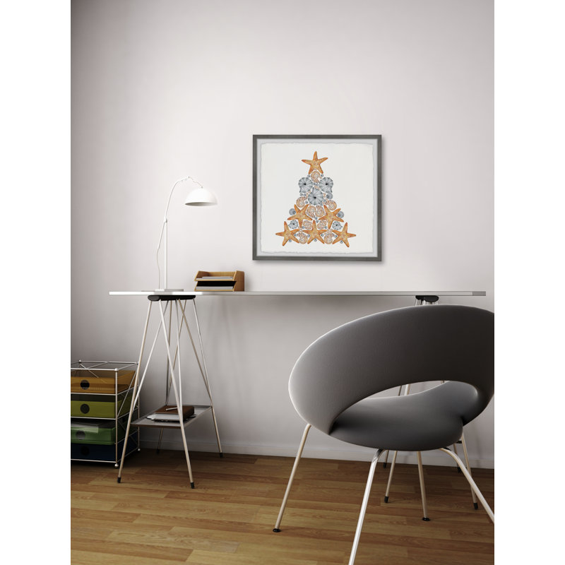 Nautical Christmas Tree - Single Picture Frame Painting, 61cm H x 61cm W x 3.81cm D