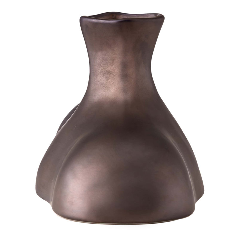 Tilbury Handmade Ceramic / Porcelain Table Vase, Gunmetal