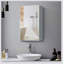 Armoire à pharmacie 15 po x 26 po avec miroir réglable et fixation murale en aluminium pour salle de bain-1325826251