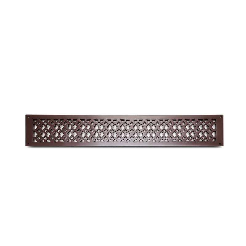 Grille murale en métal, Brun, 3 po x 24 po
