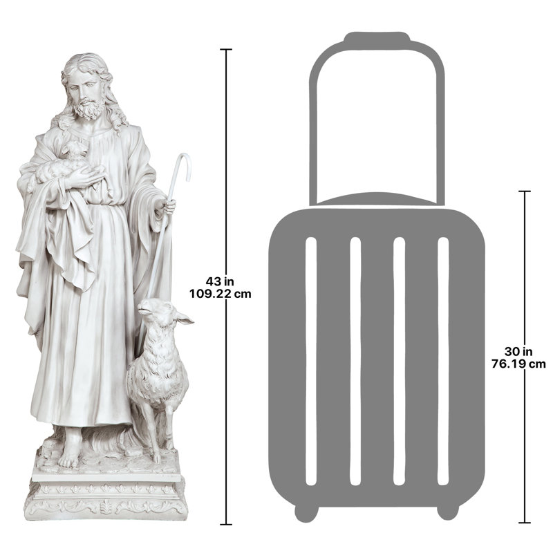 Statue de jardin Jésus le bon berger, Grande
