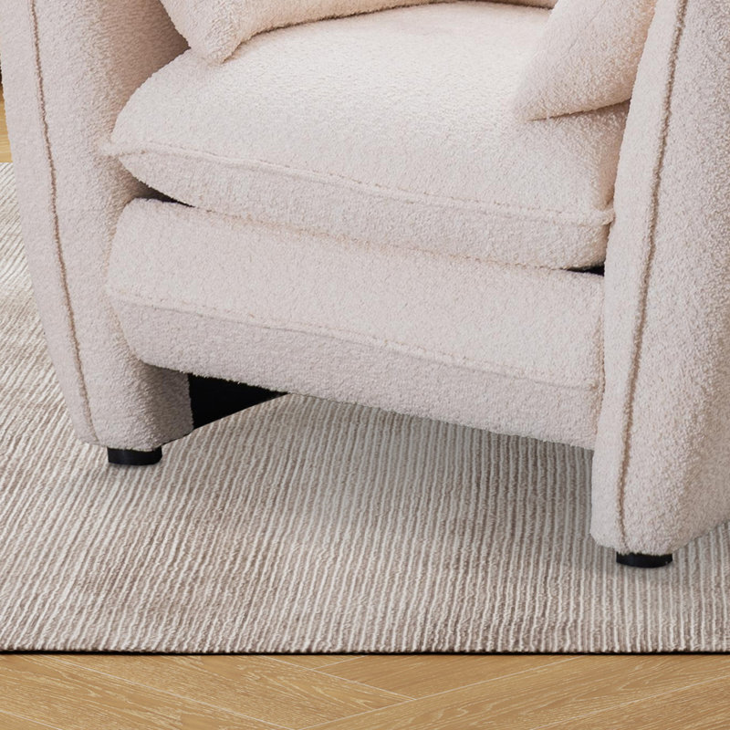 Fauteuil d'appoint rembourré l 35,8 po avec coussins, Beige