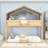 Deller Twin Over Twin Wood Bunk Bed with Tent-961152402