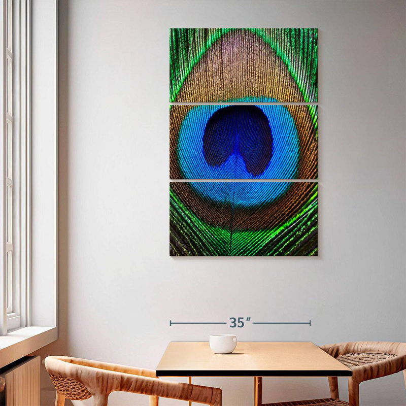 Kerner Detailed Peacock Feather, 65" H x 42" W