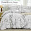 Polyester Floral Duvet Cover Set with Pillowcases