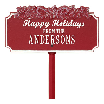 Happy Holidays Garden Stake