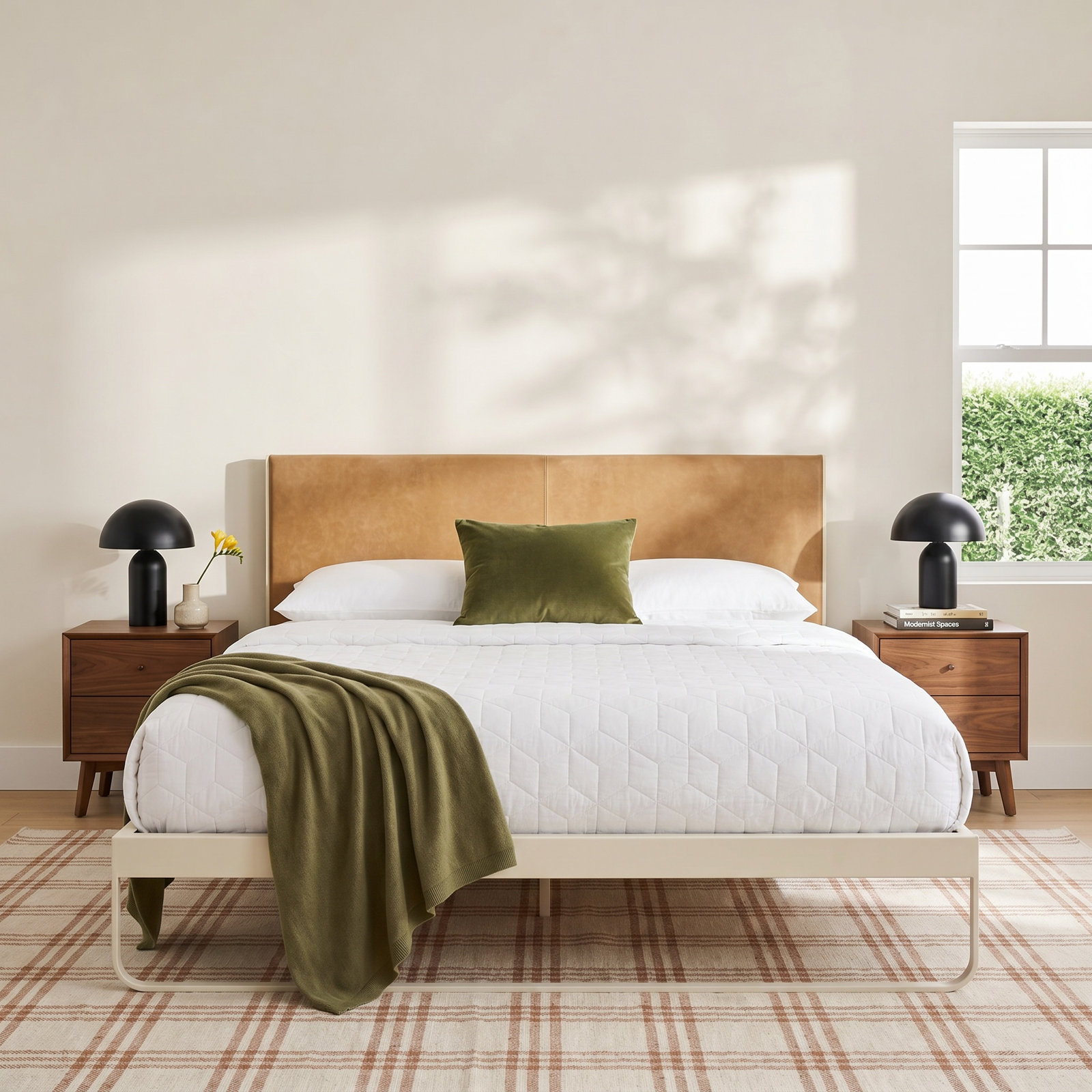Me Time Genuine Leather Bed, Queen