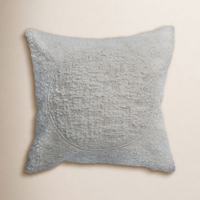 Devia Embroidered Cotton Throw Pillow