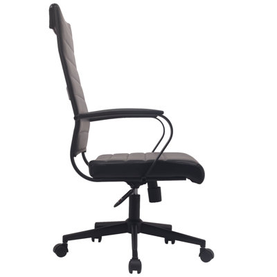 Kensie Conference Chair High Back Ribbed PU Leather Office Conference Chairs
