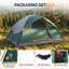 Tente de camping à dôme léger pour 2 personnes 87 "x 63" avec rainfly amovible et fenêtres en maille Stargazing-128896967