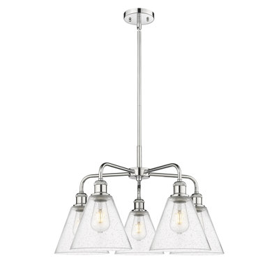 Mallery 5 - Light Steel Dimmable Chandelier