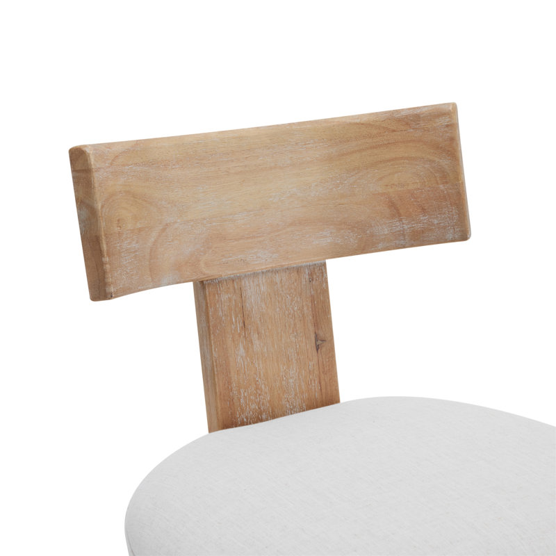Tabourets de comptoir rembourrés en tissu Sipos, Beige