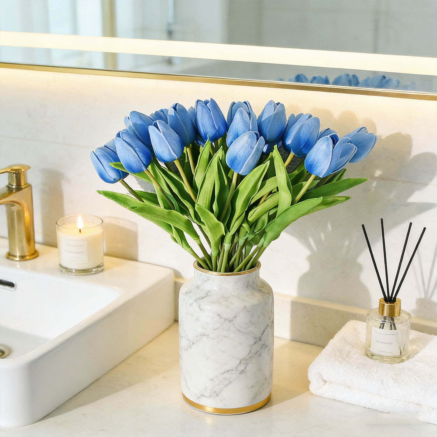 Tulip Floral Stems, Blue
