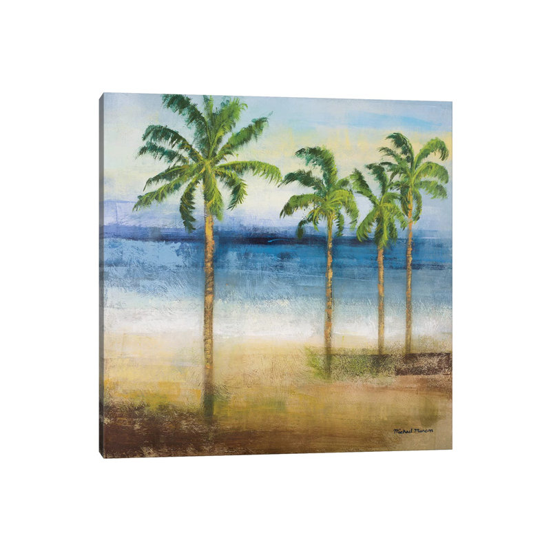Ocean Palms by Michael Marcon - Wrapped Canvas Gallery-Wrapped Canvas Giclée, 45.72 cm H x 45.72 cm W