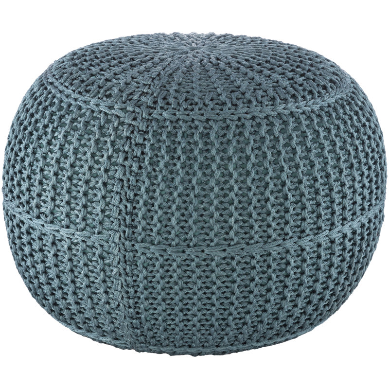 repose-pieds rond 20 po Borger, Polyester 100 % turquoise