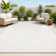 Amzi High-Low Modern Scandinavian Arch Stripe Monotone Ivory Indoor/Outdoor Rug