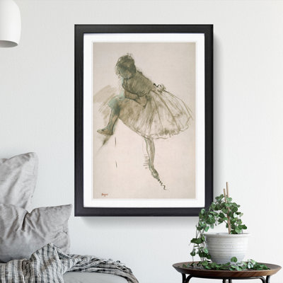 Study of a Ballet Ballerina Dancer Vol.2 by Edgar Degas - Framed Print